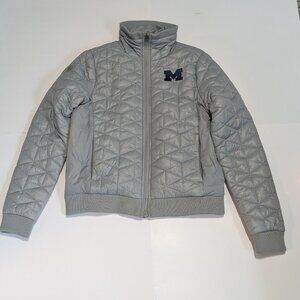 NWT Puffy Grey University of Michigan Logo Jacket, Size S